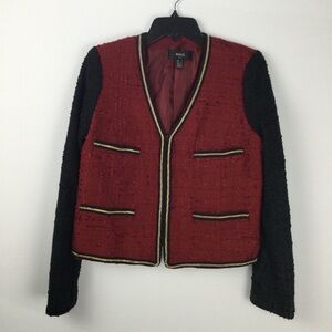 MNG Suit Mango Tweed‎ Blazer Jacket womens size M